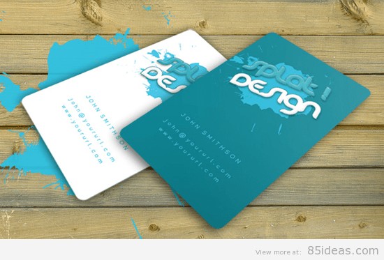 Carte de visite Splat avec PSD