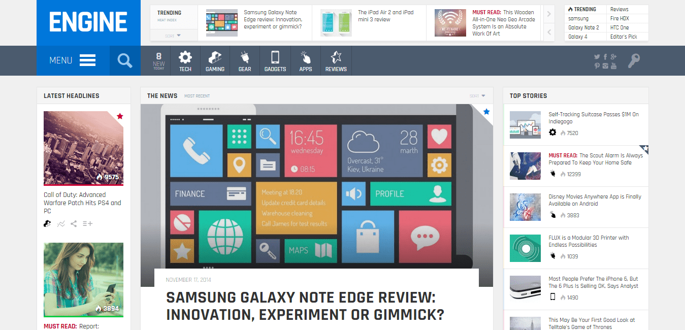 Engine Review-Thema