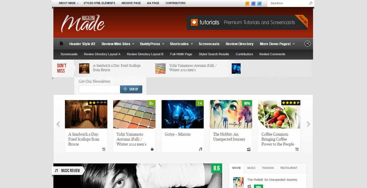 Magazin-Theme gemacht