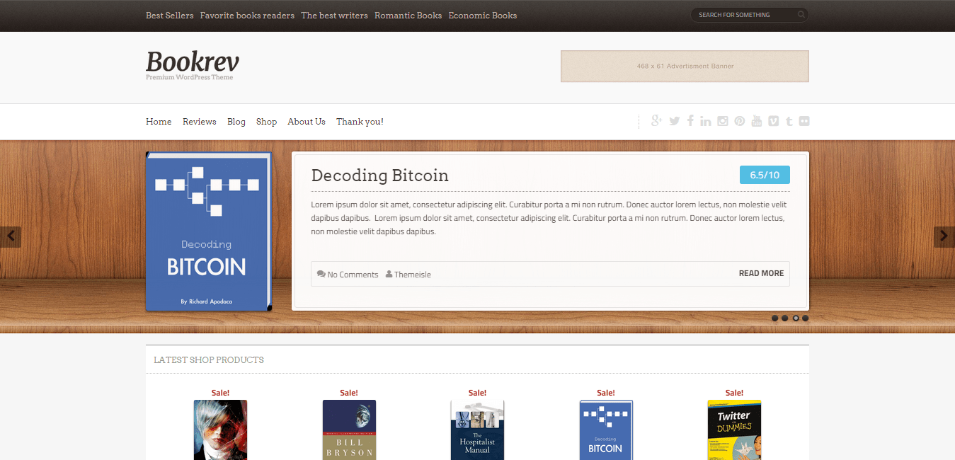 Bookrev WordPress-Theme von Themeisle