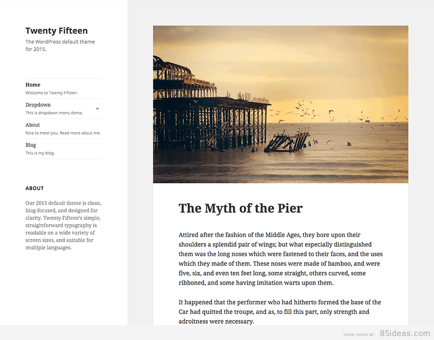 Zwanzig Fünfzehn WordPress-Theme