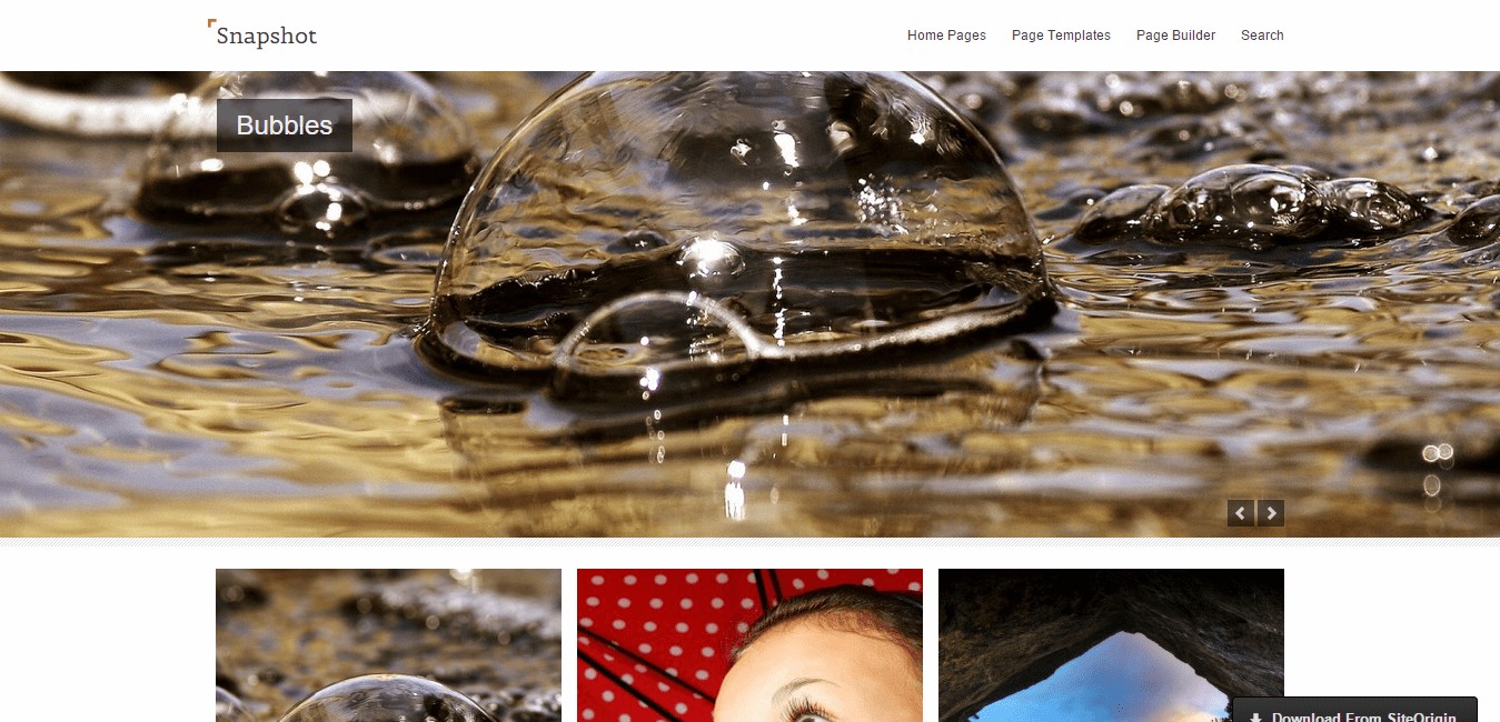 Snapshot SiteOrigin-Design