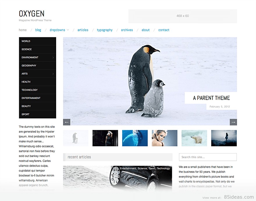 Sauerstoff-WordPress-Theme