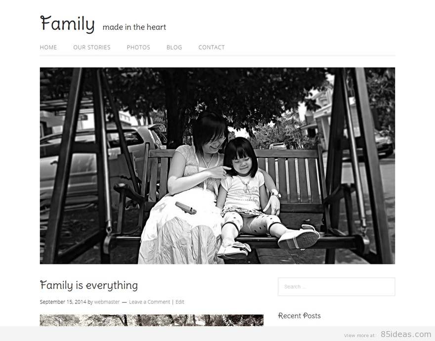 Familienminimalistisches WordPress-Theme