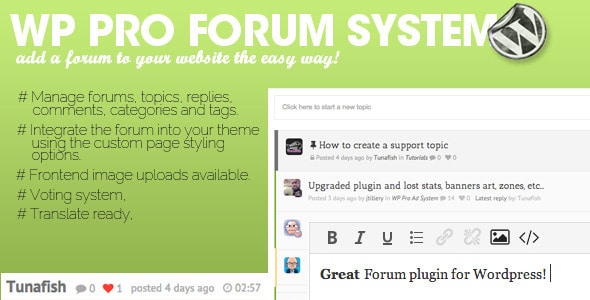 WP Pro Forum-System