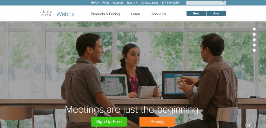Cisco WebEx Online Meetings Videokonferenzen