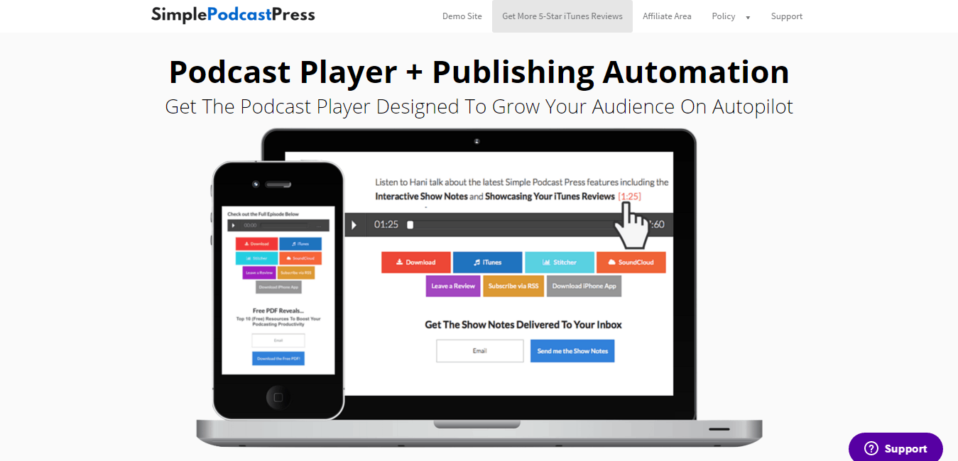 Einfacher Podcast-Presse-Player