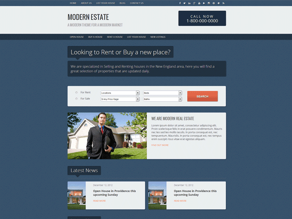 Modernes Estate-Thema