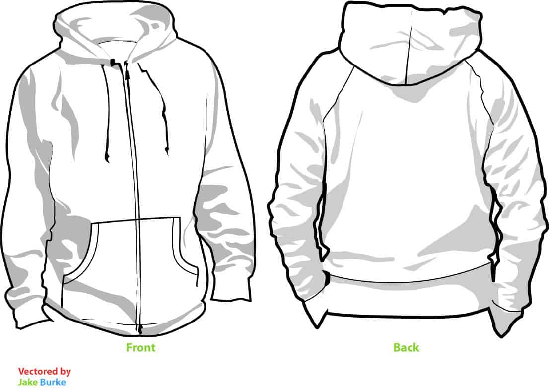 Cartoon-Hoodie-Vorlage