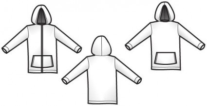 Hoodie-Design-Vektorvorlage KOSTENLOS