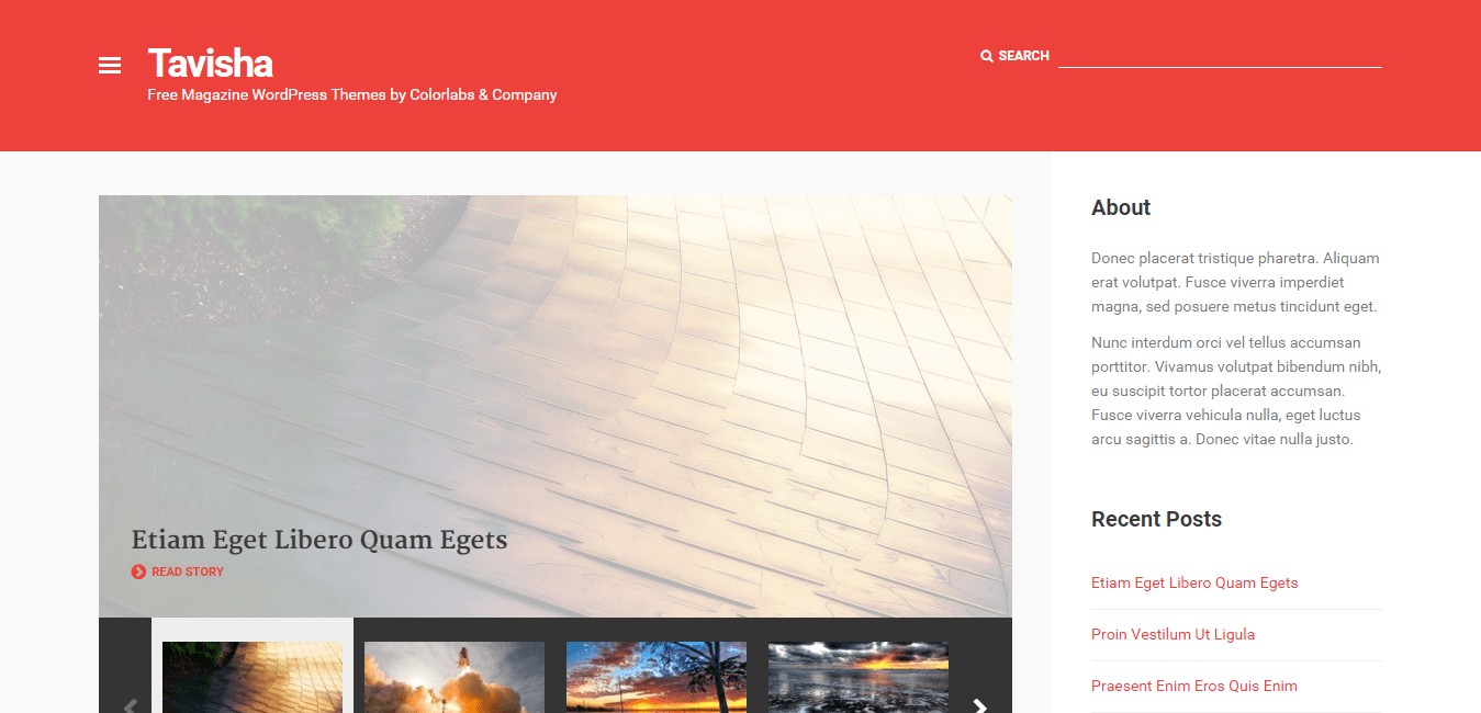 Tavisha Kostenloses Magazin WordPress