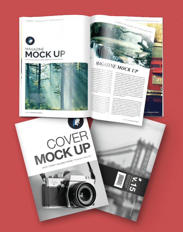 Kostenlose Magazin- und Cover-Vorlage