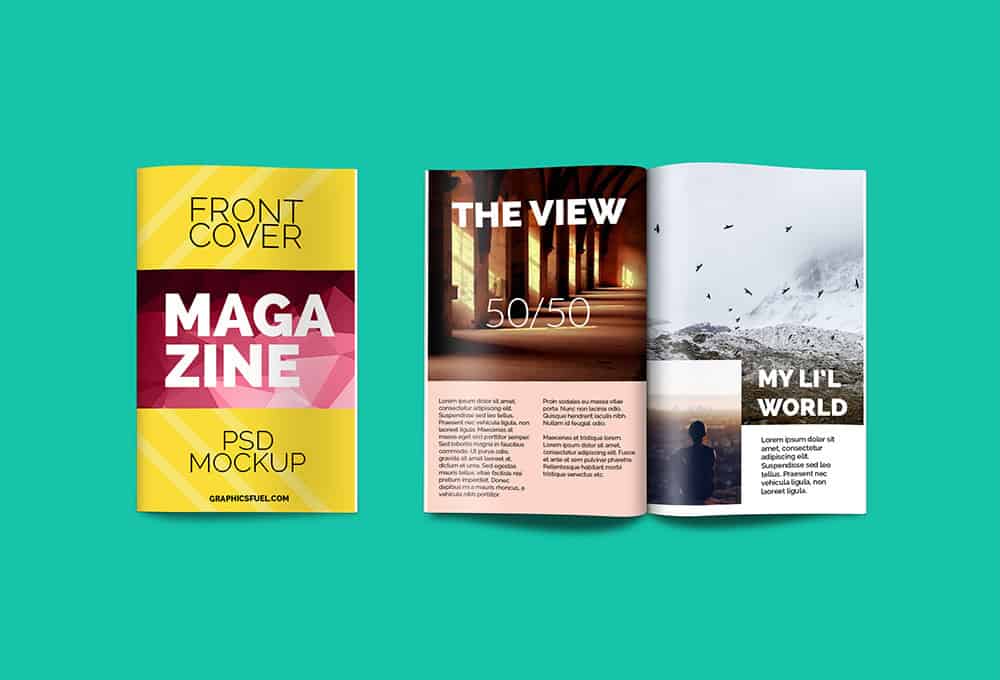 Zeitschriftenmodell im PSD-Format