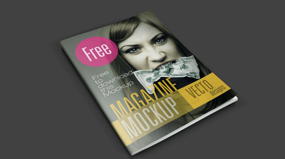 Hochauflösendes kostenloses Magazin-Mockup