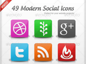49 Moderne soziale Symbole