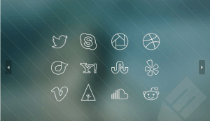 Ultradünne Social-Media-Icons