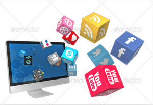 Überwachen Sie mit Social Media-Symbolen