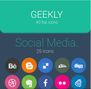 Geekly flache Symbole