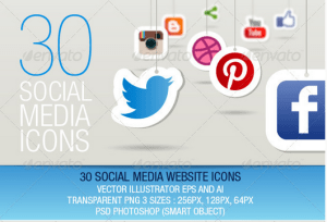 30 Social-Media-Symbole
