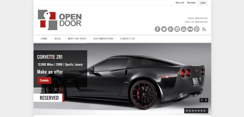 Tema de coche OpenDoor