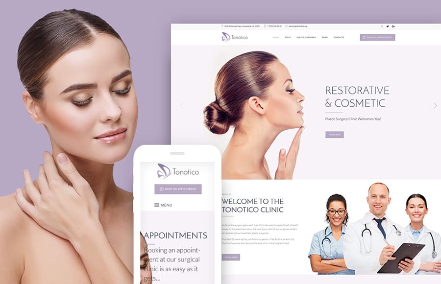 Tonotico - Tema WordPress Responsif Klinik Bedah Plastik