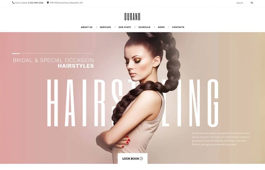 Durand - Tema WordPress Salon Kecantikan & Rambut