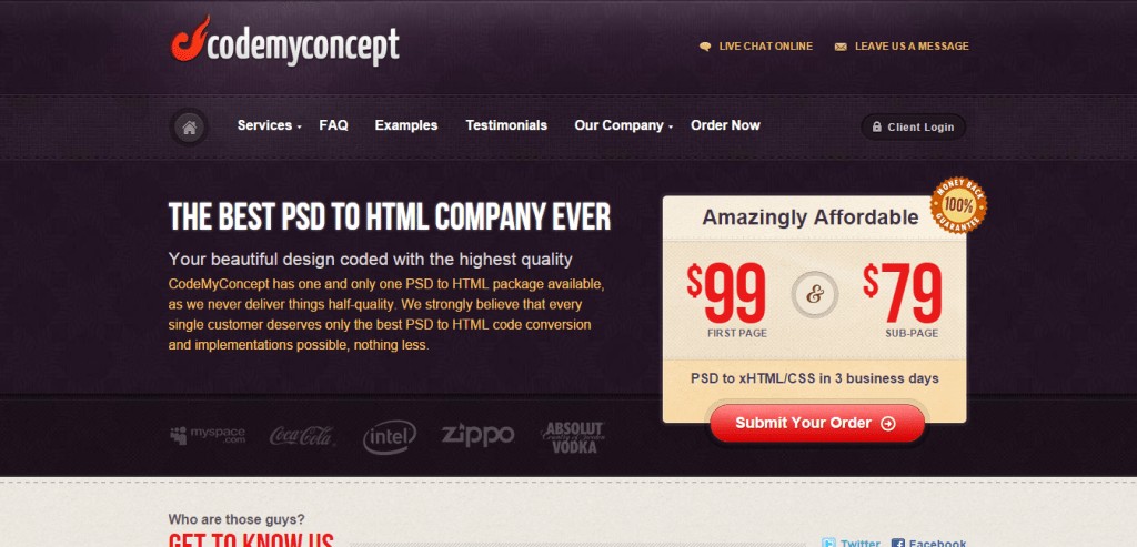 CodeMyConcept en iyi PSD'den HTML'ye