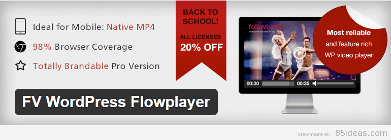 FV WordPress Flowplayer WordPress Plugin