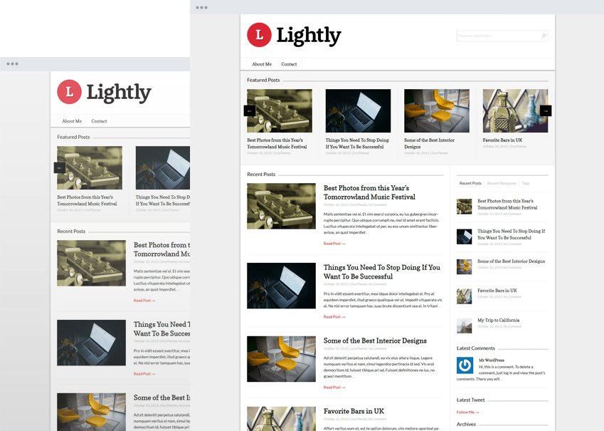 Lejer-WordPress-Temă