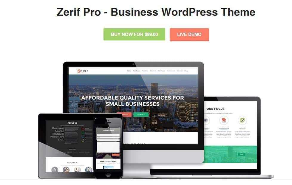 Tema WordPress Zerif Pro Business