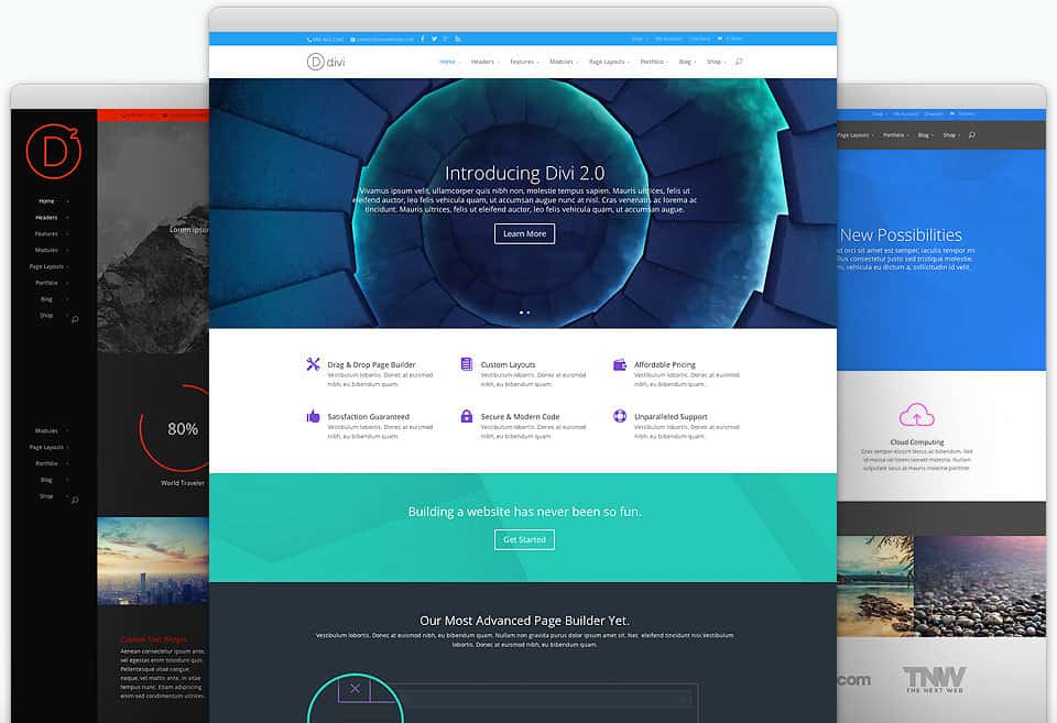 Tema WordPress receptivă Divi