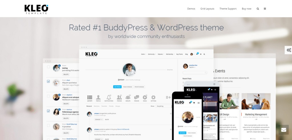 Șablon KLEO BuddyPress WordPress