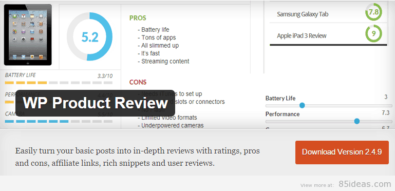 WP Product Review Plugin