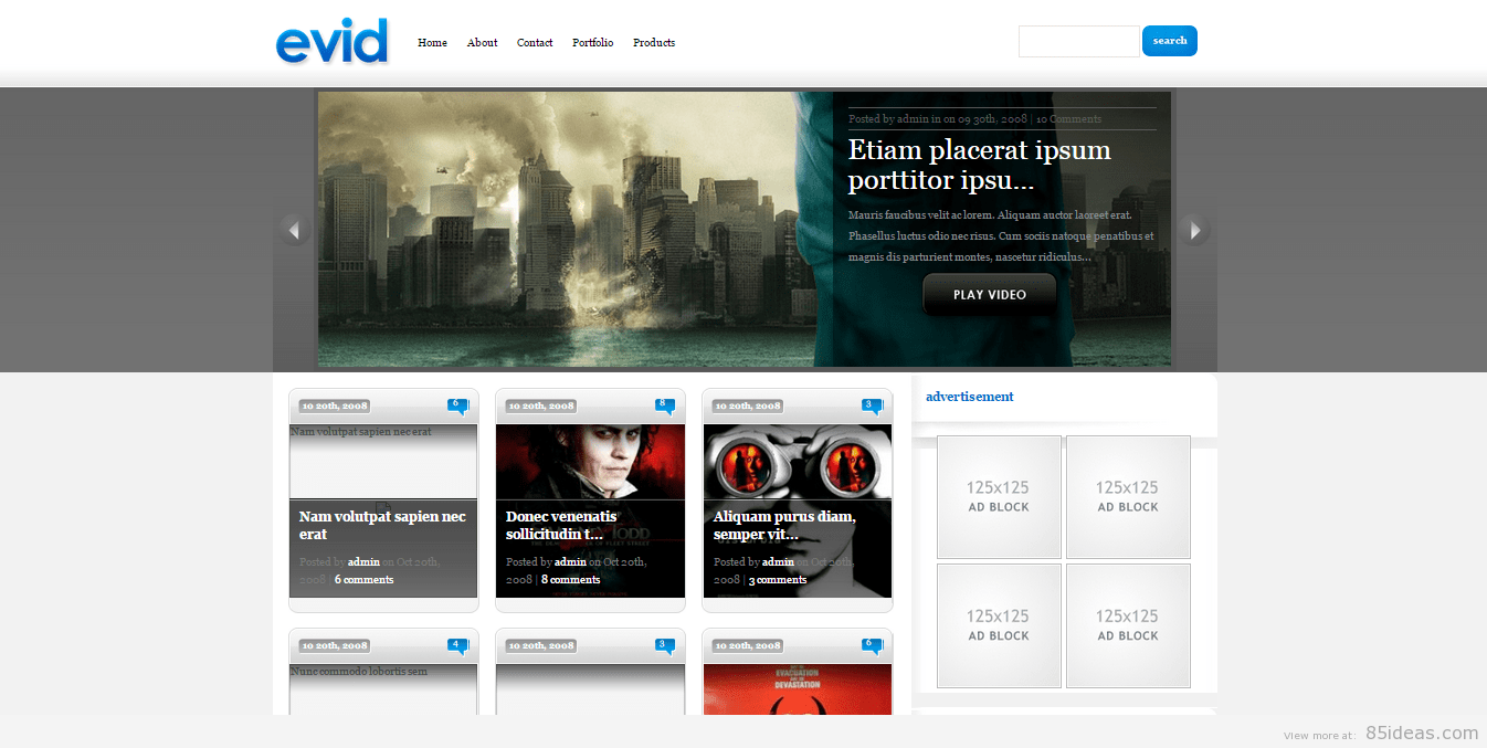 eVid WordPress-Videothema