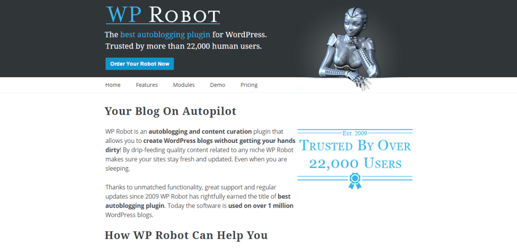 ปลั๊กอินบล็อกอัตโนมัติของ WP Robot