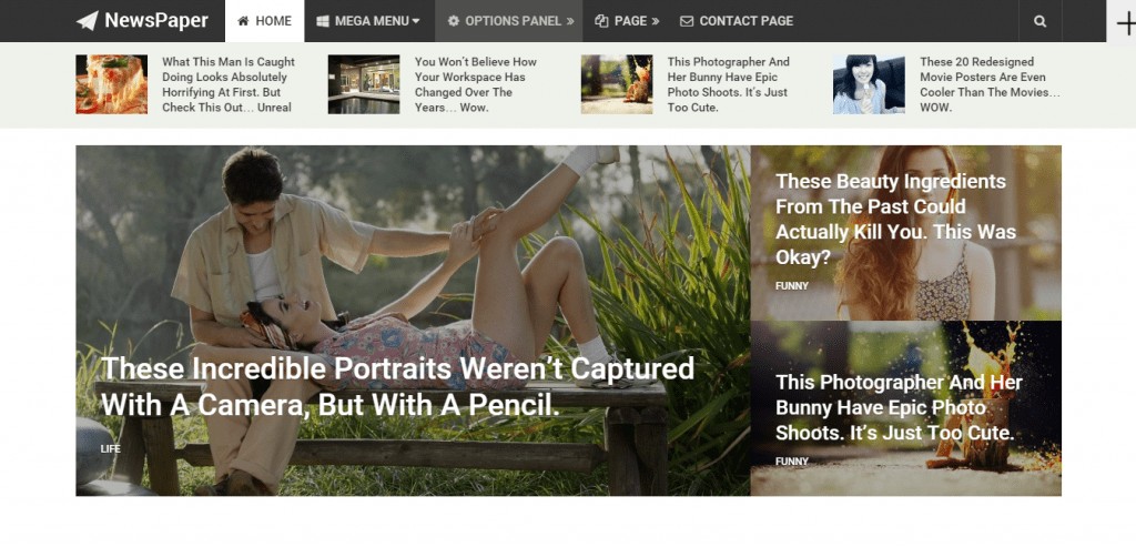 Tema de WordPress de NewsPaper