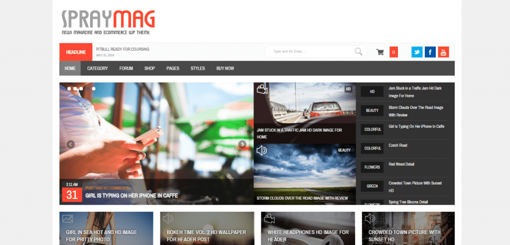 SprayMag WordPress Tema de noticias