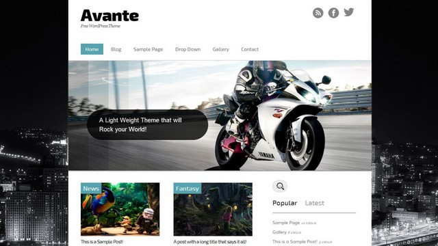 Tema WordPress gratuito Avante di BlogOhBlog