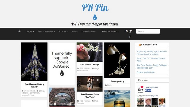 Tema WordPress multiuso PR Pin gratuito
