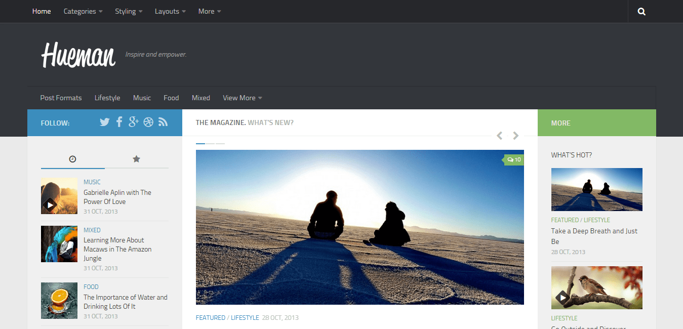 Tema WordPress Hueman