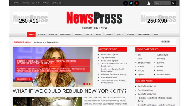 Tema WordPress gratuito NewsPress Lite