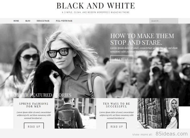 tema rivista bianco nero