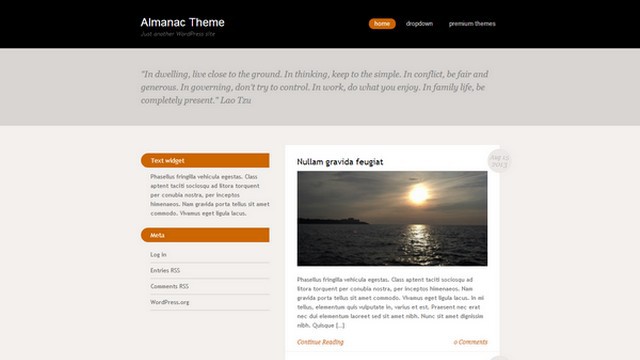 Almanac Free WordPress Theme from Viva Themes