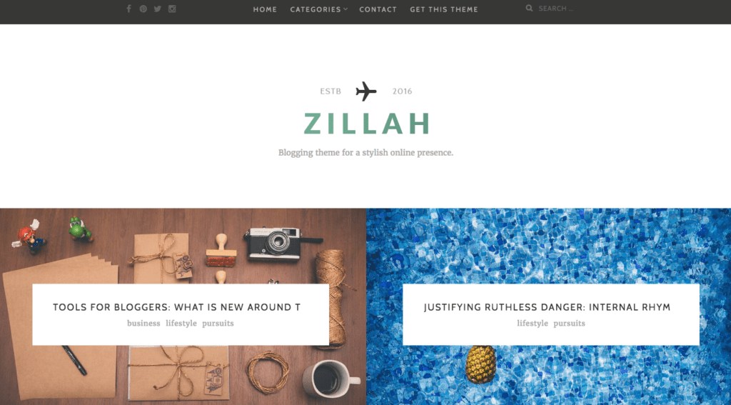Tema WordPress Premium Zillah