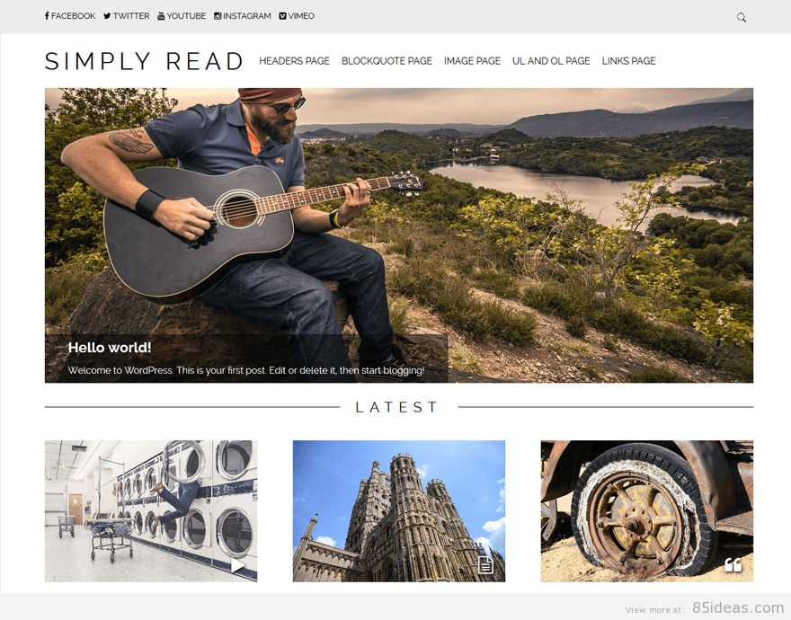 Leggi semplicemente il tema WordPress