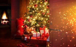 Verschwommene Weihnachtstapete