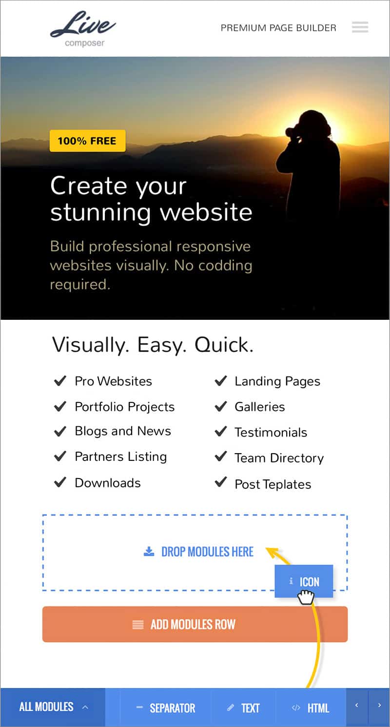 Kostenlose Drag & Drop-WordPress-Seitenersteller