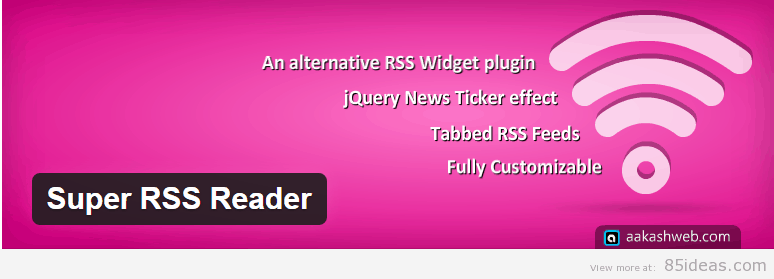 البرنامج المساعد سوبر RSS Reader