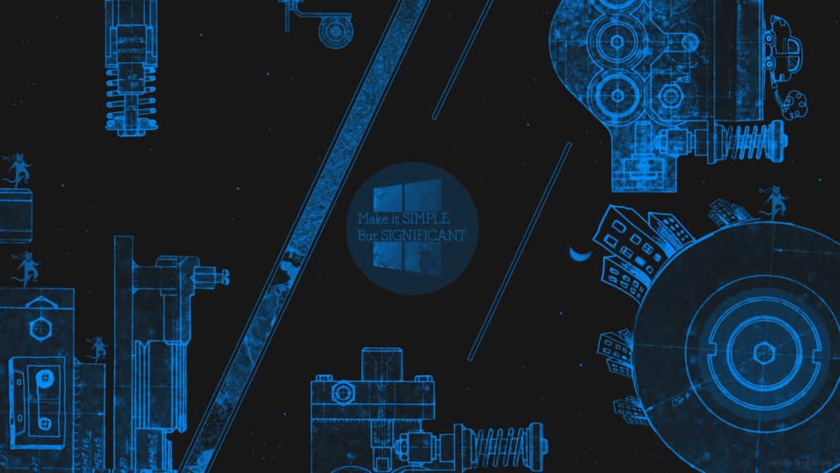 Fondo de pantalla de tecnología Blueprint