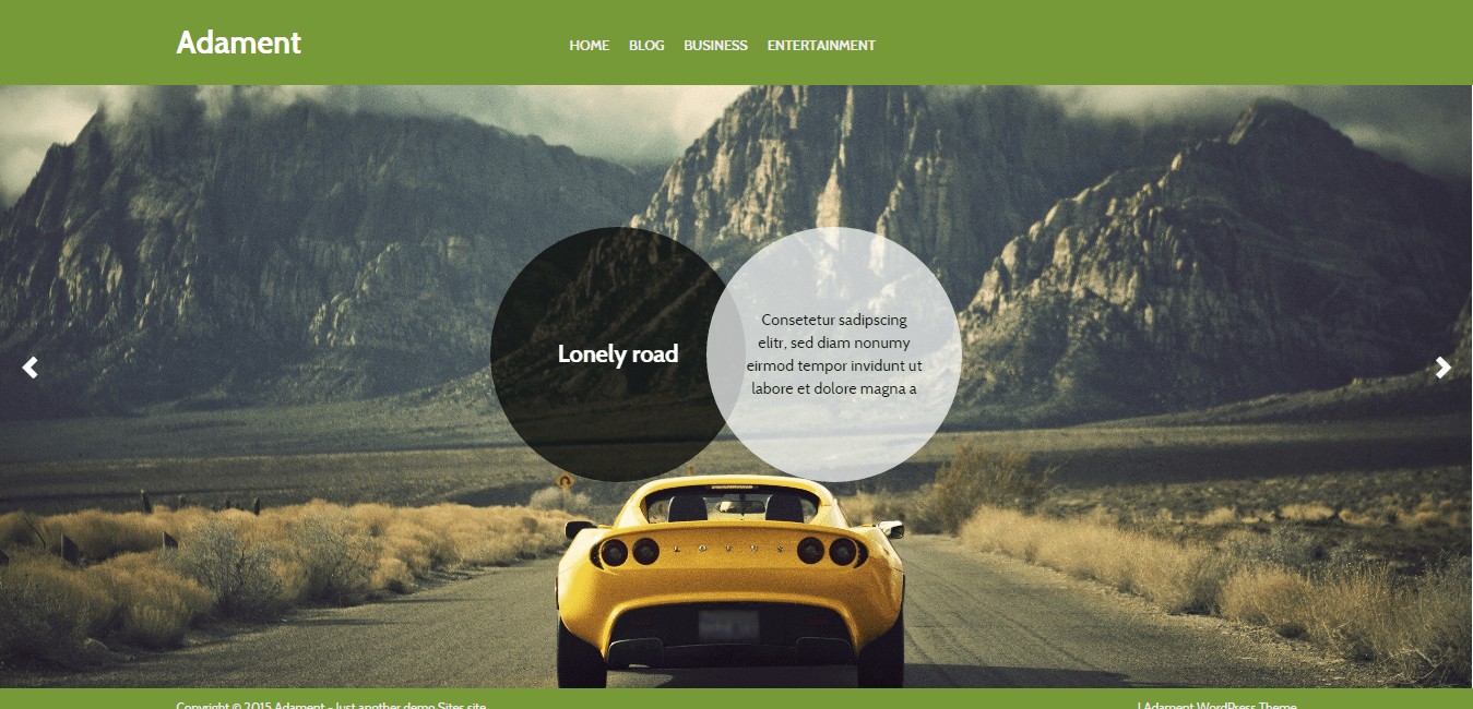 Adament WordPress theme